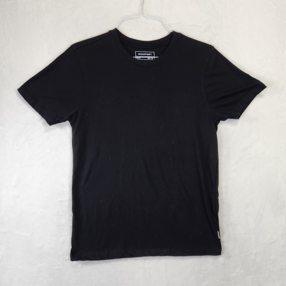 ROCKPORT Mens Soft Tee T Shirt Black Size M Short Sleeve‎ Casual Comfort